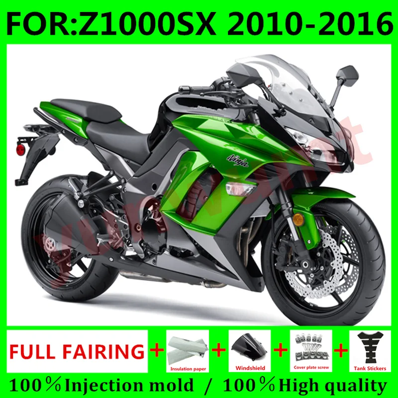 

New ABS Motorcycle Fairings Kit fit For Z1000SX Z1000 SX NINJA1000 2010 2011 2012 2013 2014 2015 2016 full fairing green black