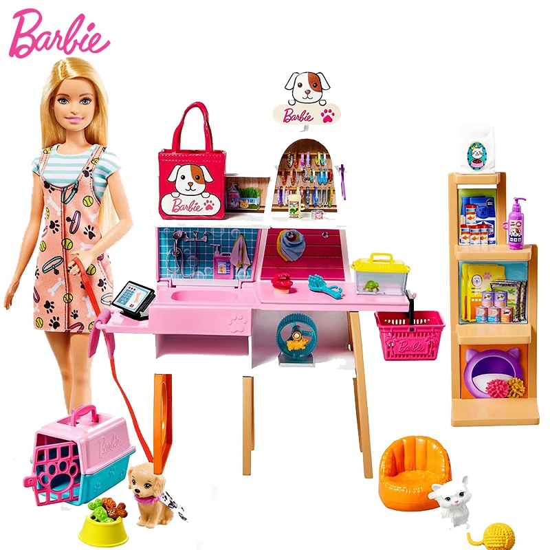 Full Set Toys For Children With Barbie Accessories Dream House