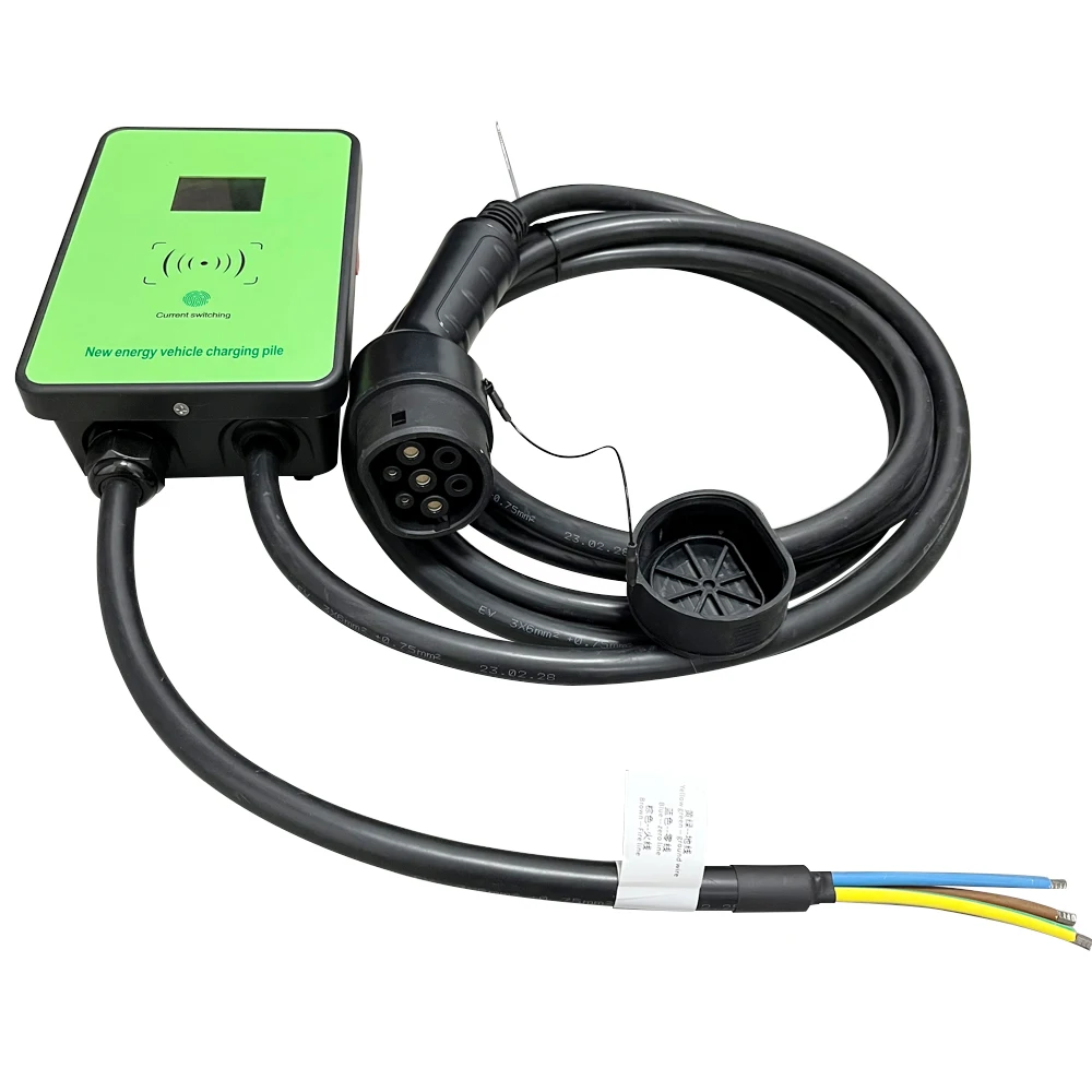 

Type2 IEC62196-2 OR GB/T Plug Single Phase AC EV Charger Wallbox 32A 7Kw Charging Station EV Charger Pile