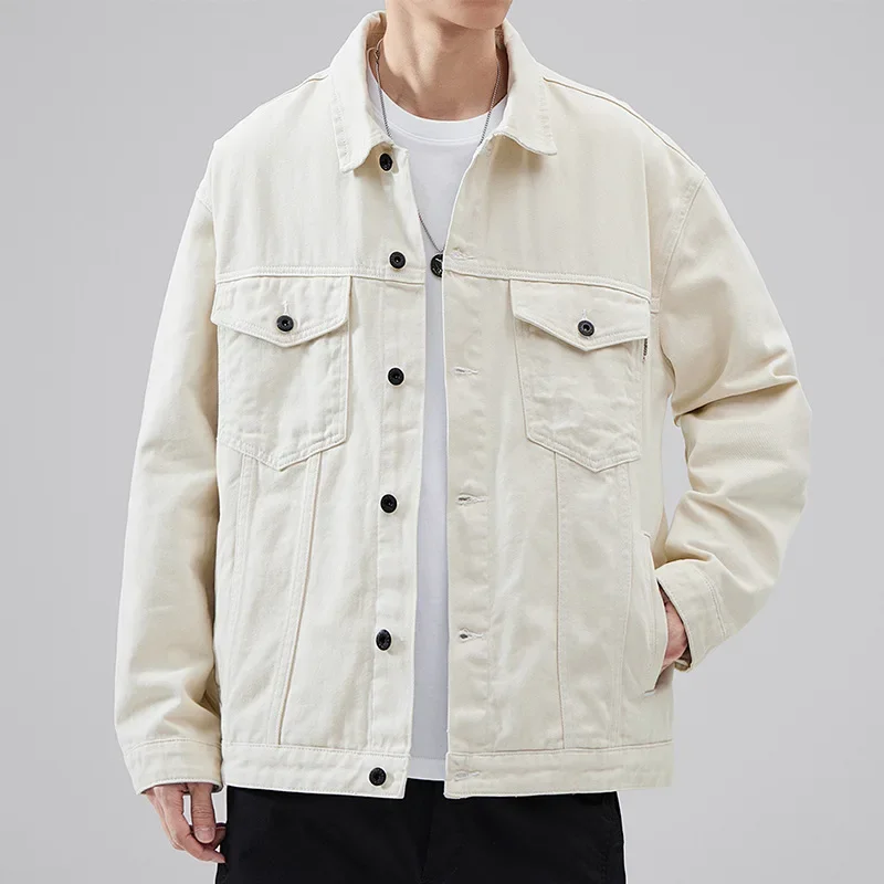 Autumn Collection American Style Trendy Brand Heavy Duty Workwear Versatile Vintage Classic Japanese Denim Casual Jacket For Men