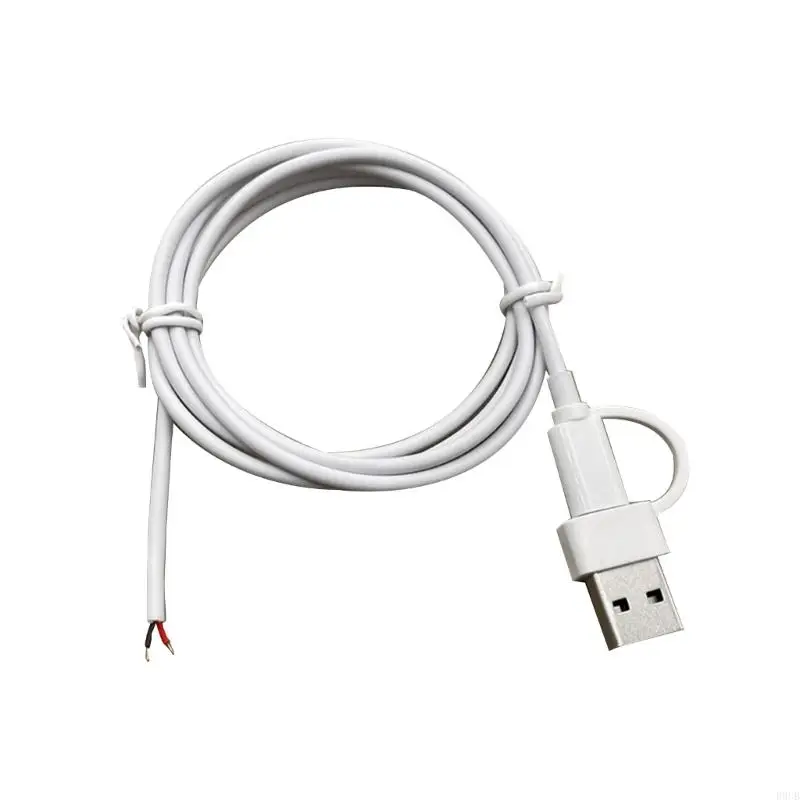 Кабель питания 5 В 2 А USB Тип C папа с 2-контактным оголенным проводом открытым