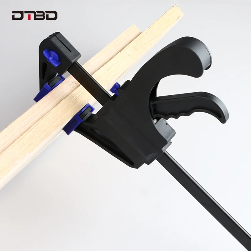DTBD 4INCH F Clip Spreader Work Bar Clamp F Clamp Gadget Tool DIY Hand Speed Squeeze Quick Ratchet Release Clip Kit Wood Working