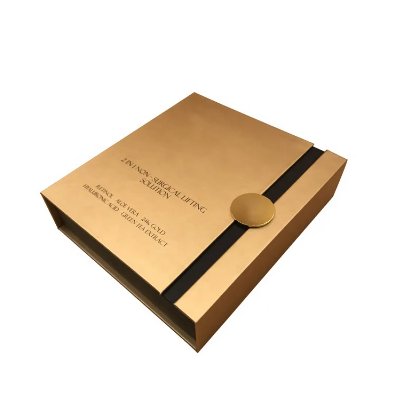 

Unique empty gold square shape cosmetic cream jar paper cardboard box packaging for cosmetics