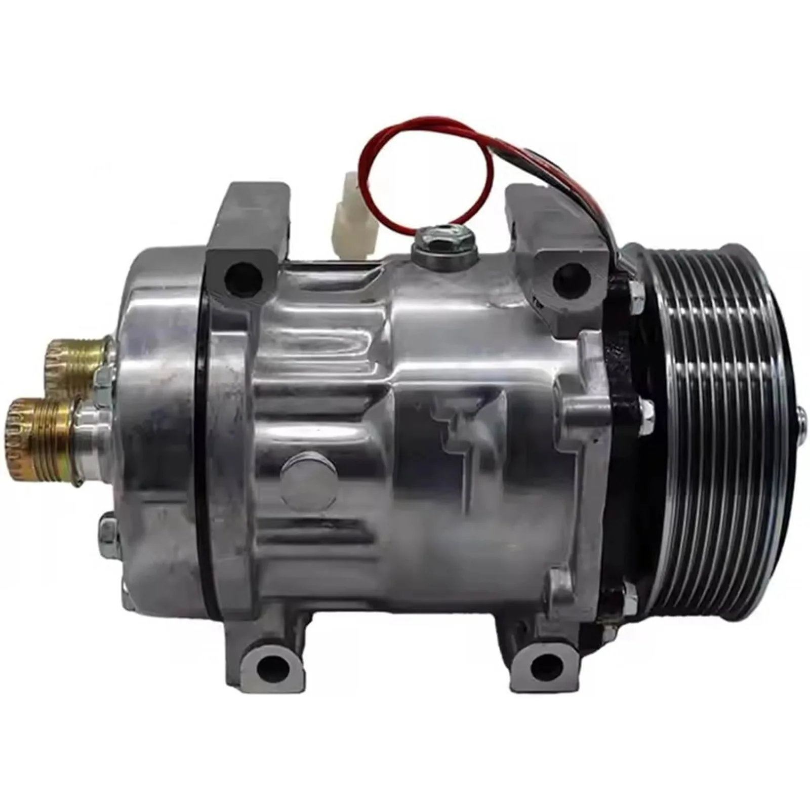 Фото Компрессор кондиционера 24V 8500795 для погрузчиков Case 821E, 821F, 821G, 921F, 921G, 621E, 621G, 721D, 721E, 721F, 721G, а также для New Holland W130B, LW170.B №2
