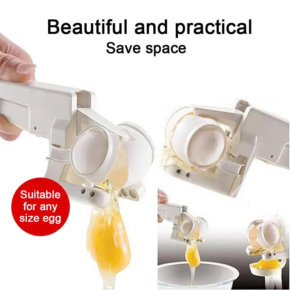 Creativity Egg Shell Cracker Easy Separator Handheld Egg Opener Egg Breaker Kitchen Gadget Tool With Safe Quick Separation Eggs