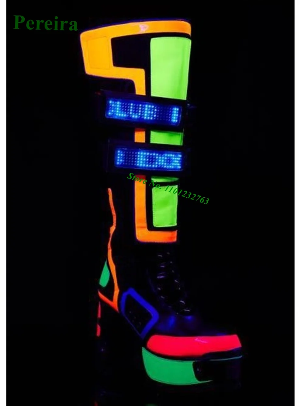 Colorblock Motorcycle Boots Round Toe Knee High Women Boots Cool Girls Metal Decor Chunky Heels Side Zip Sexy New Arrival 2022