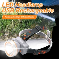 led headlamp rechargeable high brightness portable head light adjustable headband torch sports lighting lamp for camping hunting