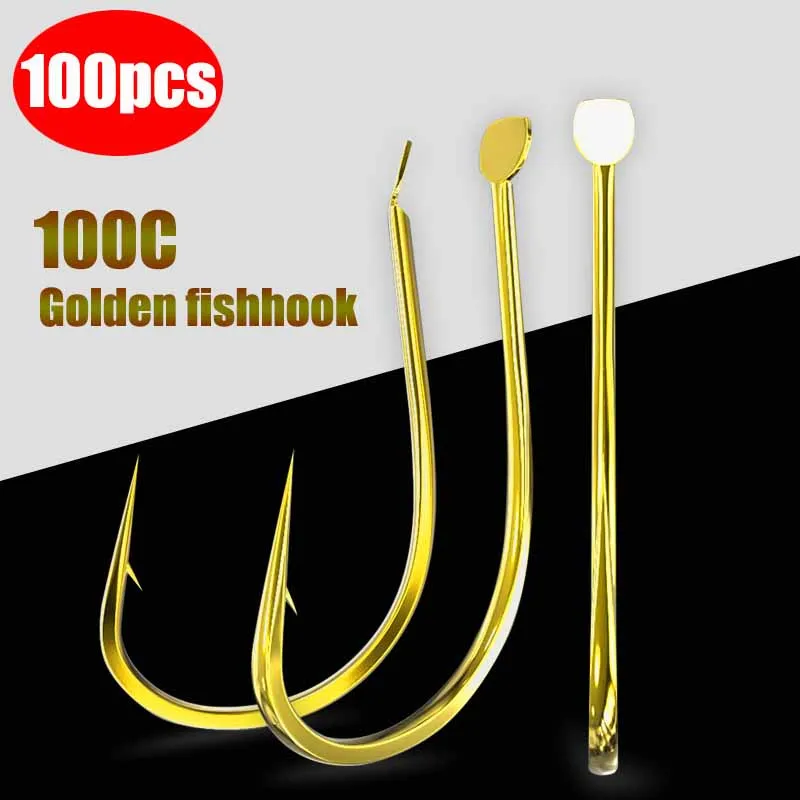 100 шт., рыболовные крючки Haixi для плота, с высоким содержанием углерода
