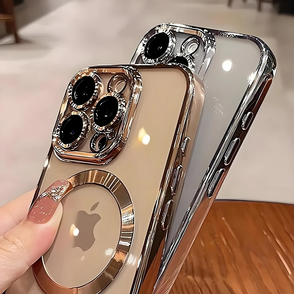 Защитный чехол для объектива камеры с магнитным покрытием для iPhone 17, 16, 15, 14 Plus, 13, 12, 11 Pro Max, чехол для беспроводной зарядки Magsafe (art.: 3920cfd1d8752) - 3920cfd1d8752