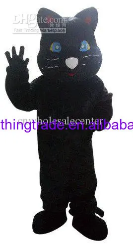 Новинка взрослый персонаж умный черный Кот талисман костюм Хэллоуин Рождество