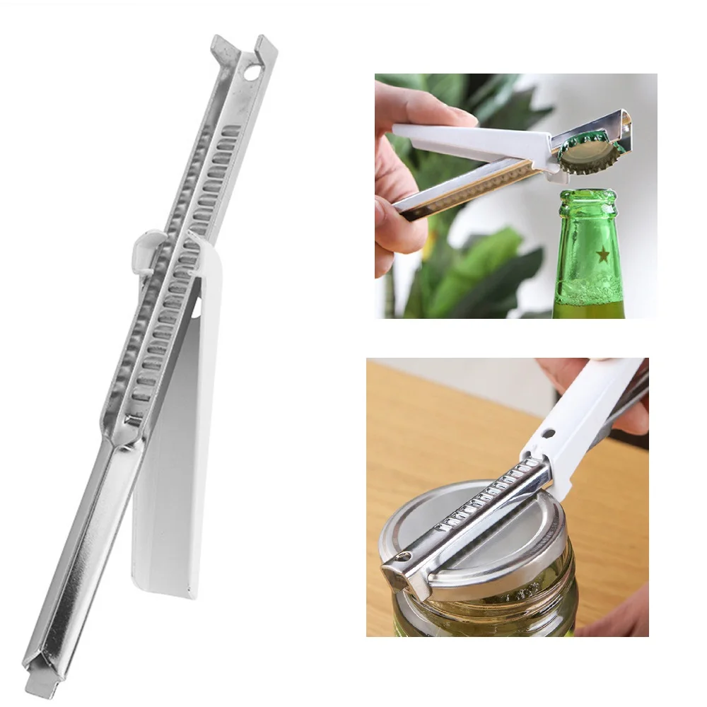 

MOONBIFFY Adjustable Quick Jar Can Openers Anti-hand Sliding Stainless Steel Multifunctional Cover Bottle Opener Kitchen Gadgets