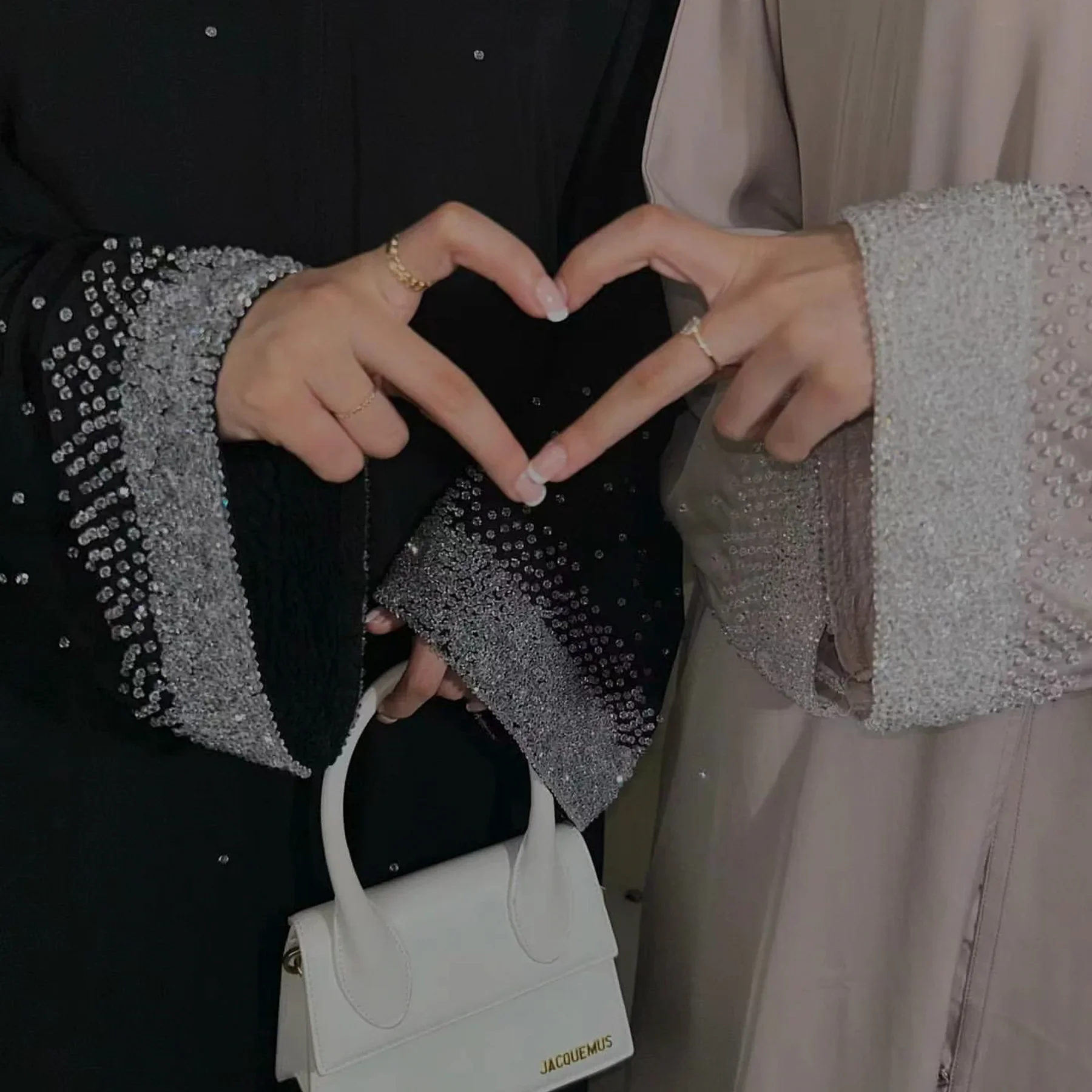 Открытая Абая Дубай Роскошные бриллианты Мусульманское вечернее платье Кимоно