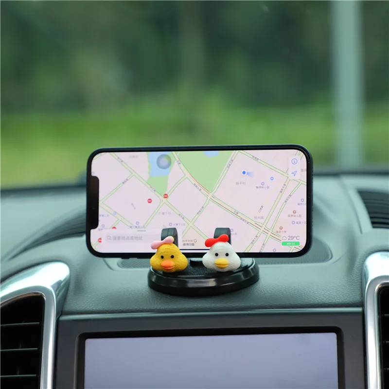 

Car Phone Holder Cartoon Swan Car Navigation Dashboard Holder Creative Paste Car Interior Supplies Car Phone Holder