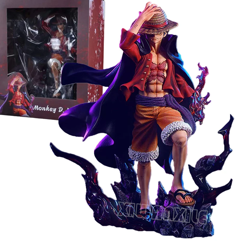 

25cm One Piece Luffy Anime Figure Four Emperors Monkey D. Luffy Action Figure Shanks Figurine Collectible Model Doll Toys Gifts