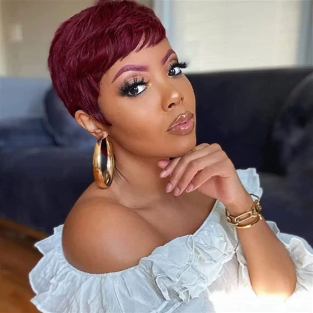 Dula A Hair Remy Прямые человеческие волосы Парики Бразильские натуральные черные