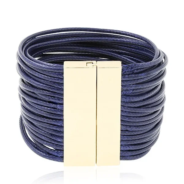 Браслет из многослойного воскового шнура в европейском и американском стиле