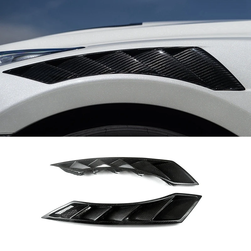 

1Pair Real Carbon Fiber Body Fender Vent Plate For Nissan R35 GTR 350Z 370Z Z33 Z34 Front Fender Air Intake Duct Trims Component