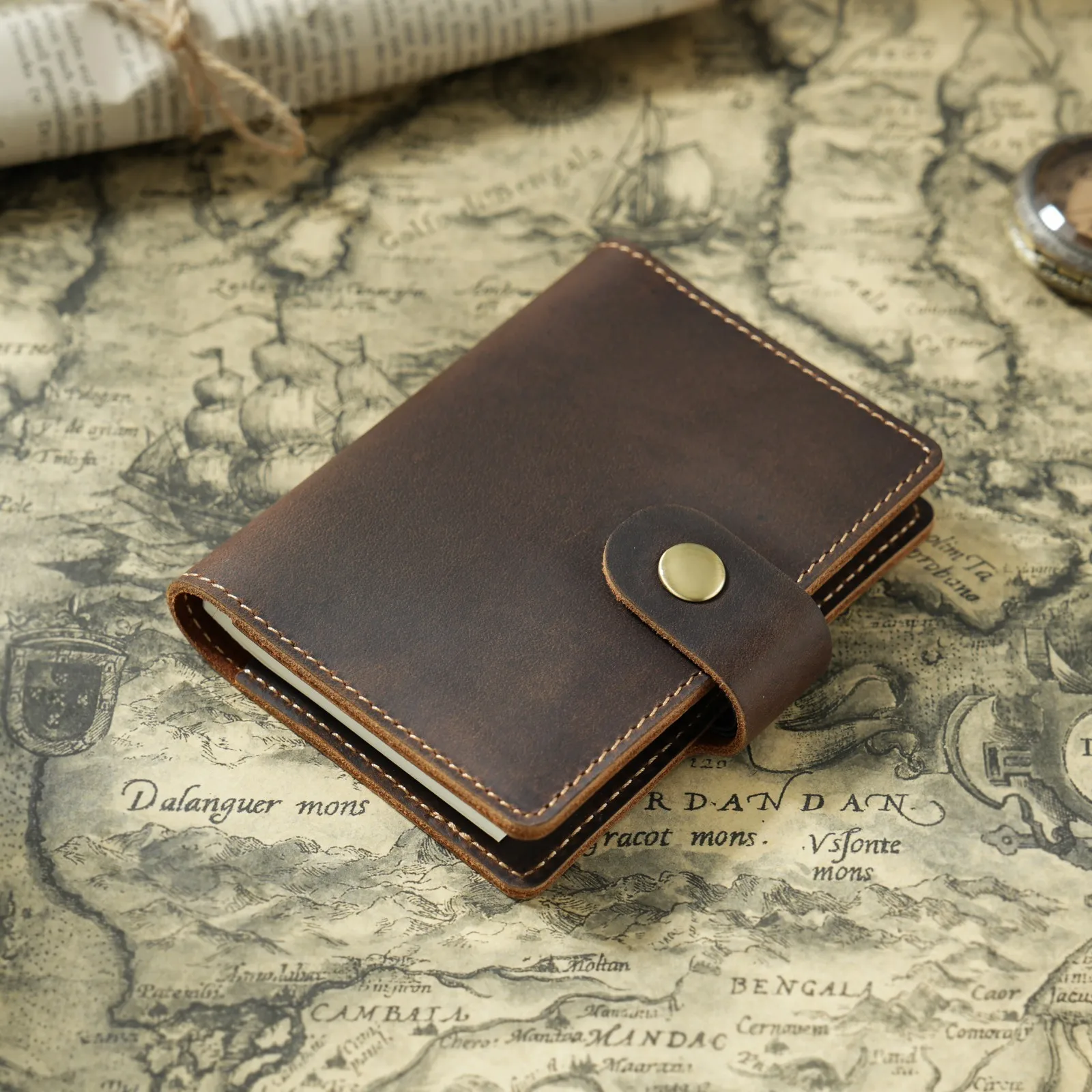 

Мини-планировщик из натуральной кожи A8/M5, винтажный блокнот, журналы, портативный блокнот, ретро карманный дорожный дневник, органайзер, канцелярские принадлежности