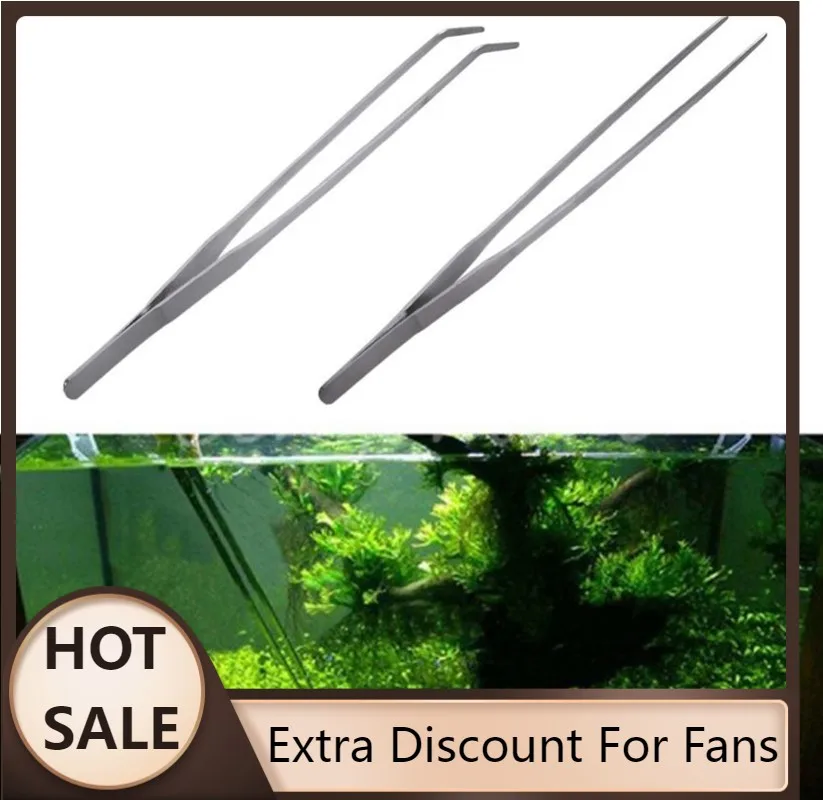 

2021 горячая Распродажа, пинцет для резервуара из нержавеющей стали, плоскогубцы для водных растений, Прямой зажим для локтя, инструмент для о...