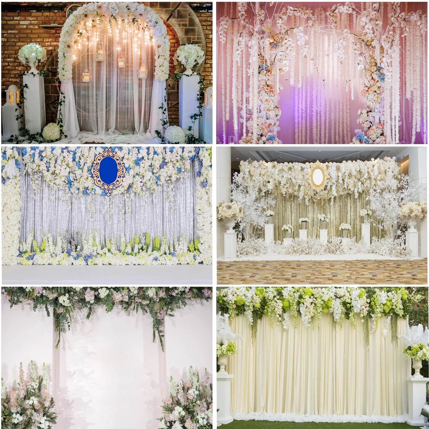 

Wedding Party Marriage Flowers Bride Photography Backgrounds Portrait Decoration Custom For Photo Studio Banner Props Backdrops
