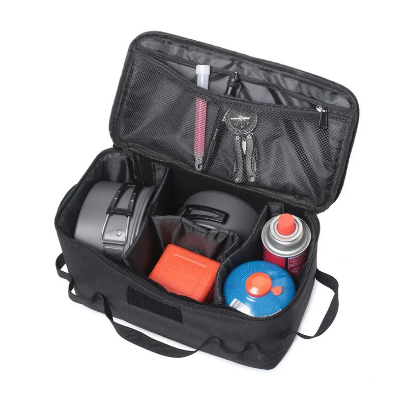 

Portable Outdoor Camping Gas Tank Storage Bag 600D Oxford cloth Large Capacity Ground Nail Tool Bag Gas Canister Picnic Bags