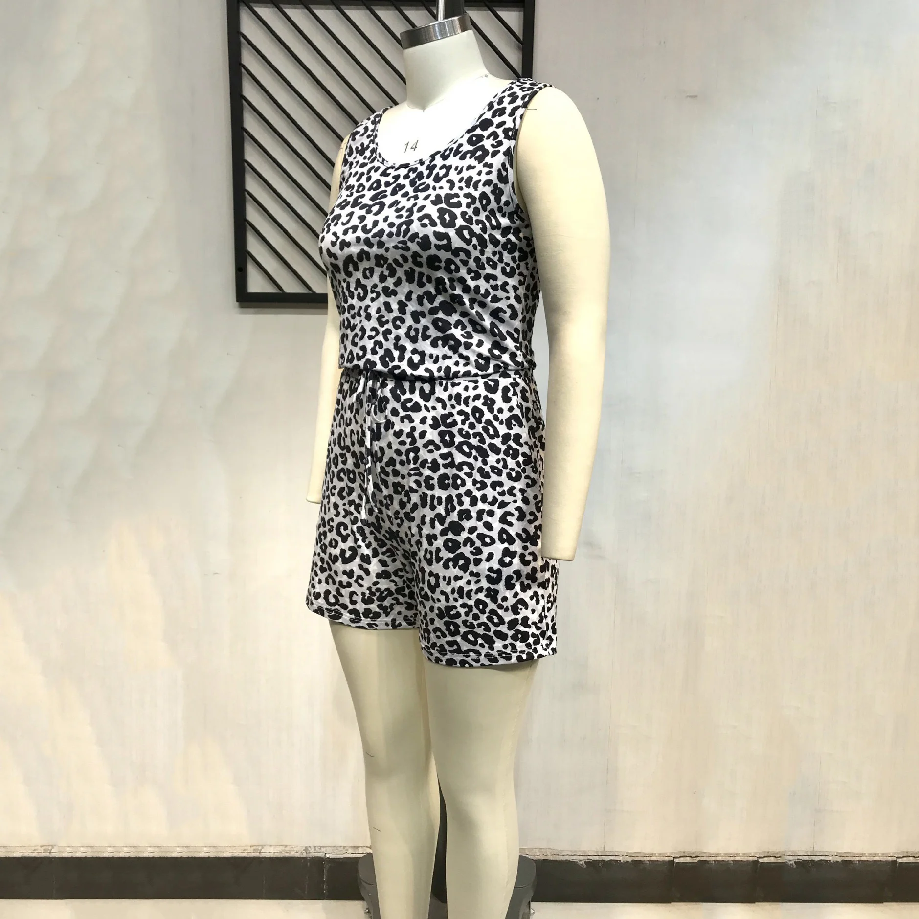 Plus Size 4xl 5xl Oversized Women 2 Pieces Shorts Sets Blouse & Short Pants Summer 2023 New Fashion Leopard Pr 3xl 4xl 5xl 6xl
