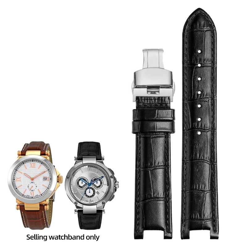 

Ремешок из натуральной кожи для наручных часов GC, резной браслет с застежкой-бабочкой из нержавеющей стали, 22*13 мм 20*11 мм 20*12 мм 16*6,5 мм