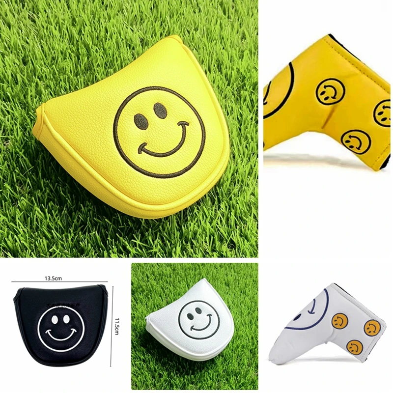 

1 Pcs Magnet Closure Golf Putter Head Cover Straight/Half Moon Head Cover PU Waterproof Golf Putter Rain Cover