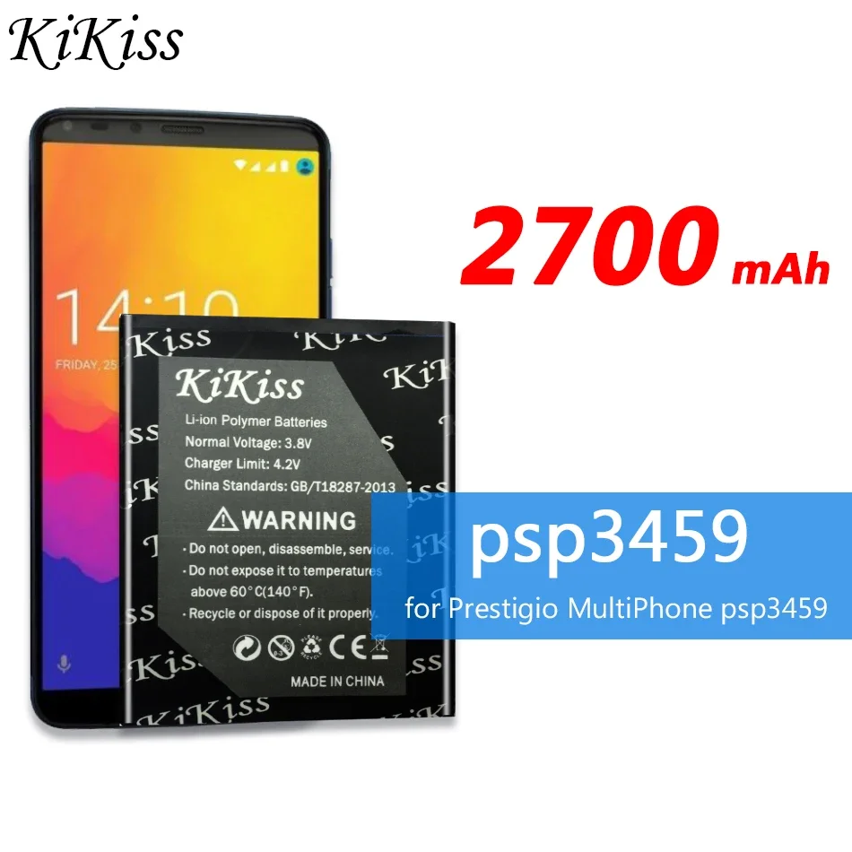 Прочный аккумулятор емкостью 2700 мАч для Prestigio MultiPhone DUO PSP3459