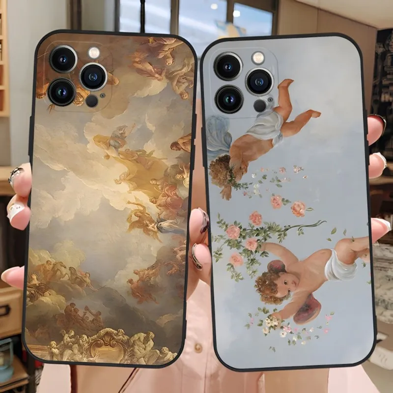 

Renaissance Art Painting Phone Case For Iphone 11ProMax 13 12 Pro Max Mini Xr X Xs 6 6s 7 8 Plus Funda Shell Cover