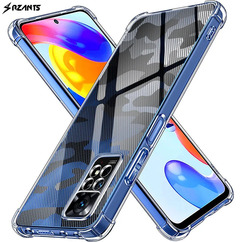 

Rzants Shockproof Silicone Soft Camouflage Case For Xiaomi Redmi Note 11 Pro 4G 5G Global Ultra Thin Clear Back Cover Airbag