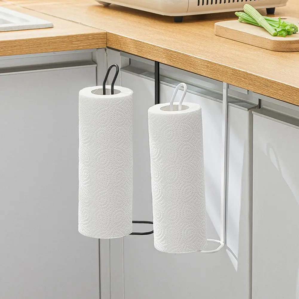 Holders Non-punching Towel Roll Holders Storage Rack For Kitchen Refrigerator Garage Shop