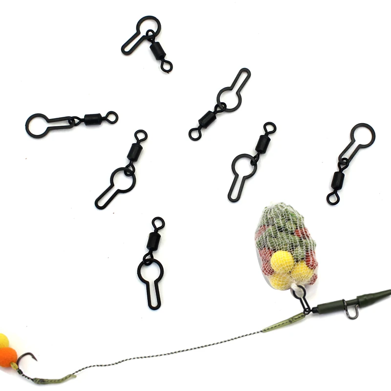 

20pcs Carp Fishing Accessories PVA Clip Swivel Fishing Rig Rolling Swivel Snap Clip Feeder Fishing End Tackle Terminal Tackle