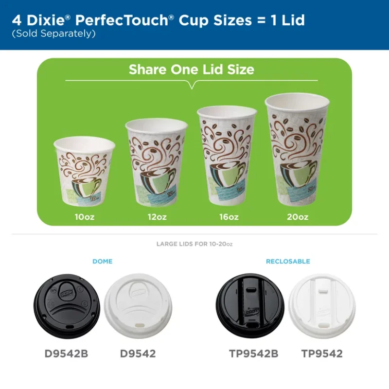 

Dixie® PerfecTouch® 10 oz. Insulated Paper Hot Coffee Cup, 5310DX, 500 Cups
