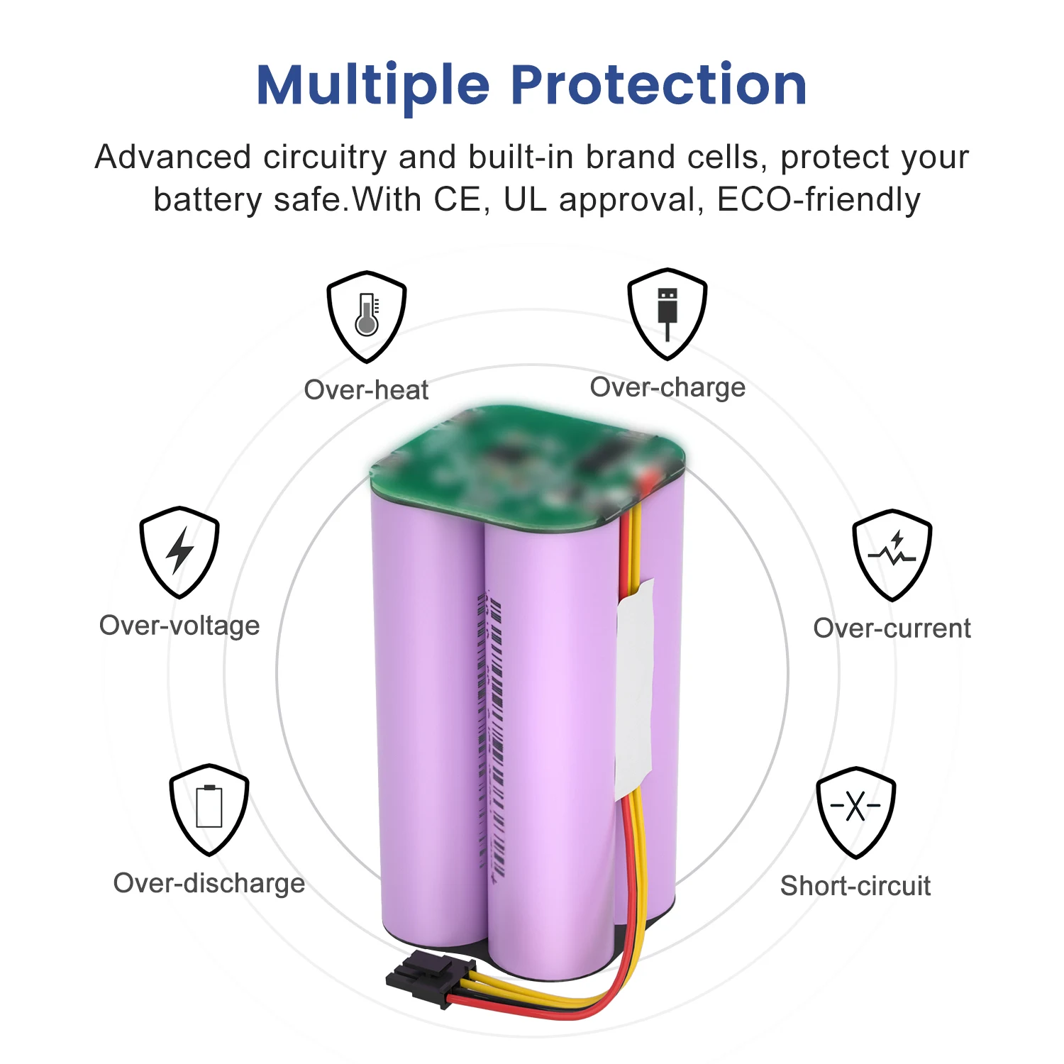 Фото 100% новый 14,4 v 6800mAh литий-ионный аккумулятор для Cecotec Conga 1290 1390 1490 заменяемая батарея №2