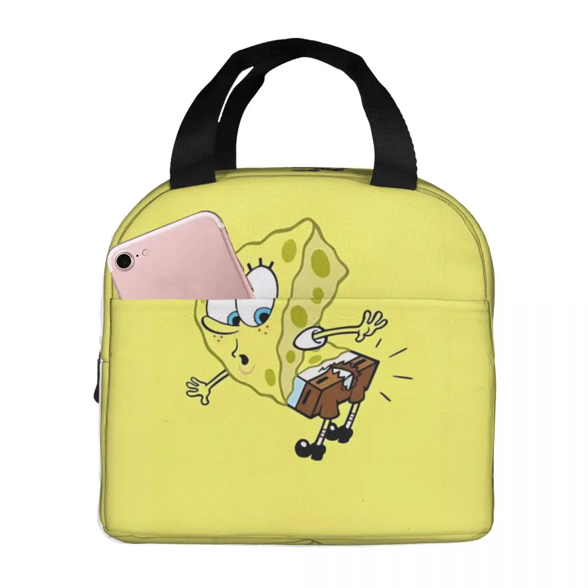 

Изолированная сумка для ланча Bob Anime, изолированная сумка для бенто, Алюминиевая сумка, мультяшный пакет для еды, ледяной пакет, Студенческая сумка для обеда Bento