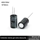 1 шт., алюминиевый электролитический конденсатор 450 в 100 мкФ 18*30 мм с низким ESR, электрические конденсаторы 100 мкФ 450 в