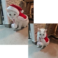 funny clothes for cats christmas pet cat cape soft dogs classic cute pet dress cat dress up new year pet costume christmas cape
