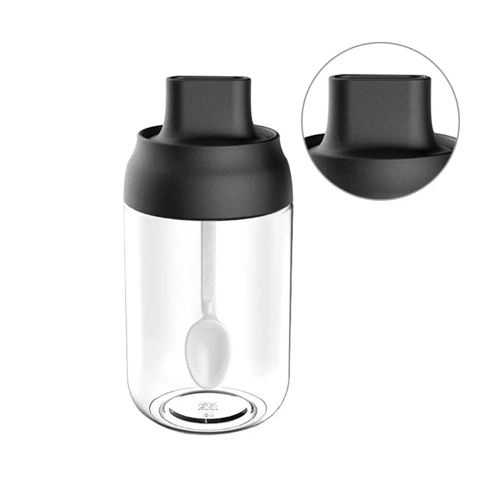 

250ML Silicone Spice Jar Sauce Bottle Sealed Seasoning Bottle with Spoon Cap for Kitchen Oil Bottle