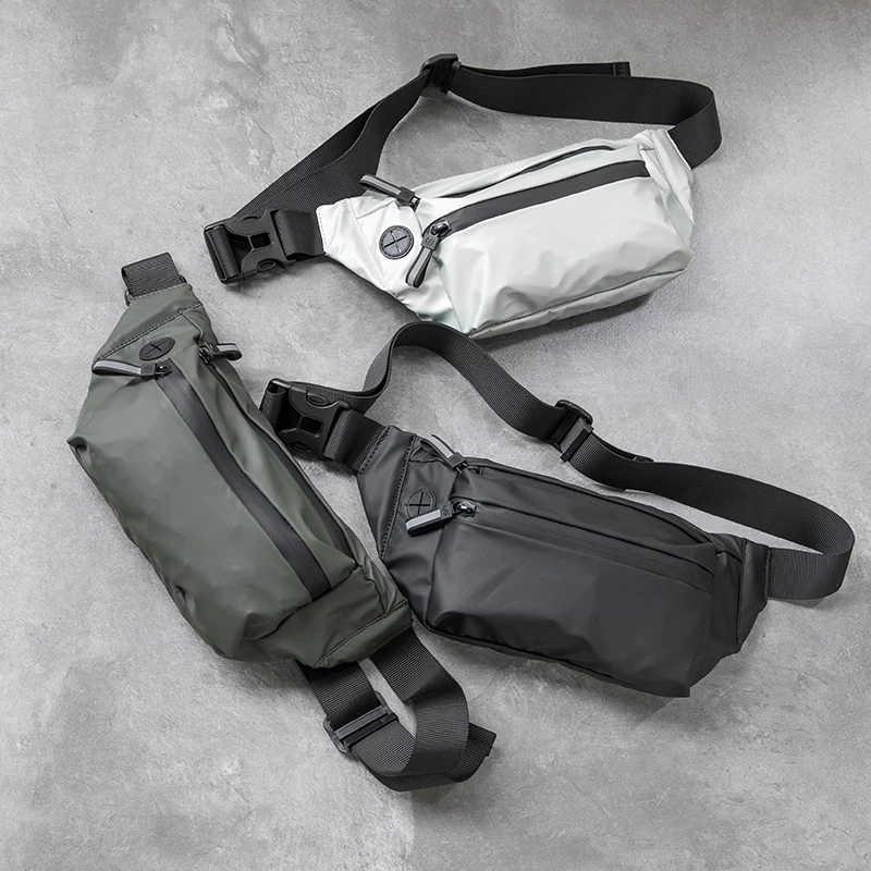 

Male Man Bag Packs Waist Casual Hip Pack Waist Chest Bag Waterproof Bag Sports Pack Crossbody Fashion Outdoor Travel Belt Fanny