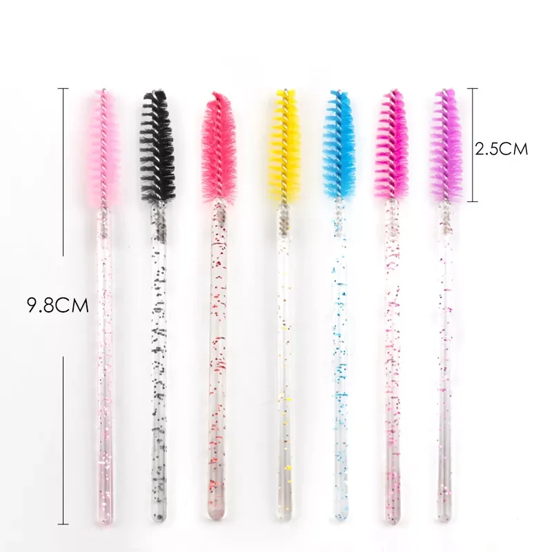 

NEW2023 New Disposable 5/50Pcs Crystal Eyelash Makeup Brush Diamond Handle Mascara Wands Eyelash Extension Makeup tool