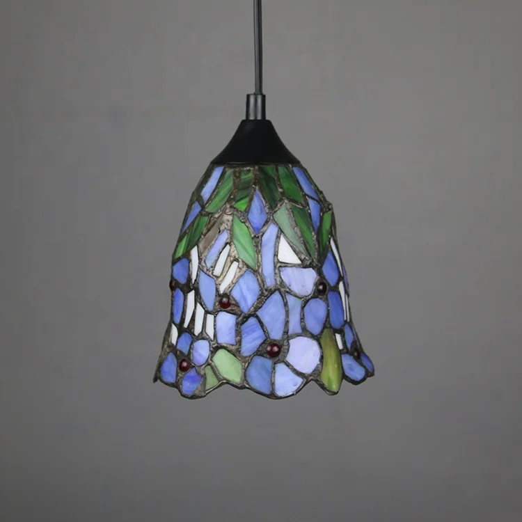

LongHuiJing new vintage novelty creative Tiffany pendant light lamp glass lampshade pendant lighting lamp