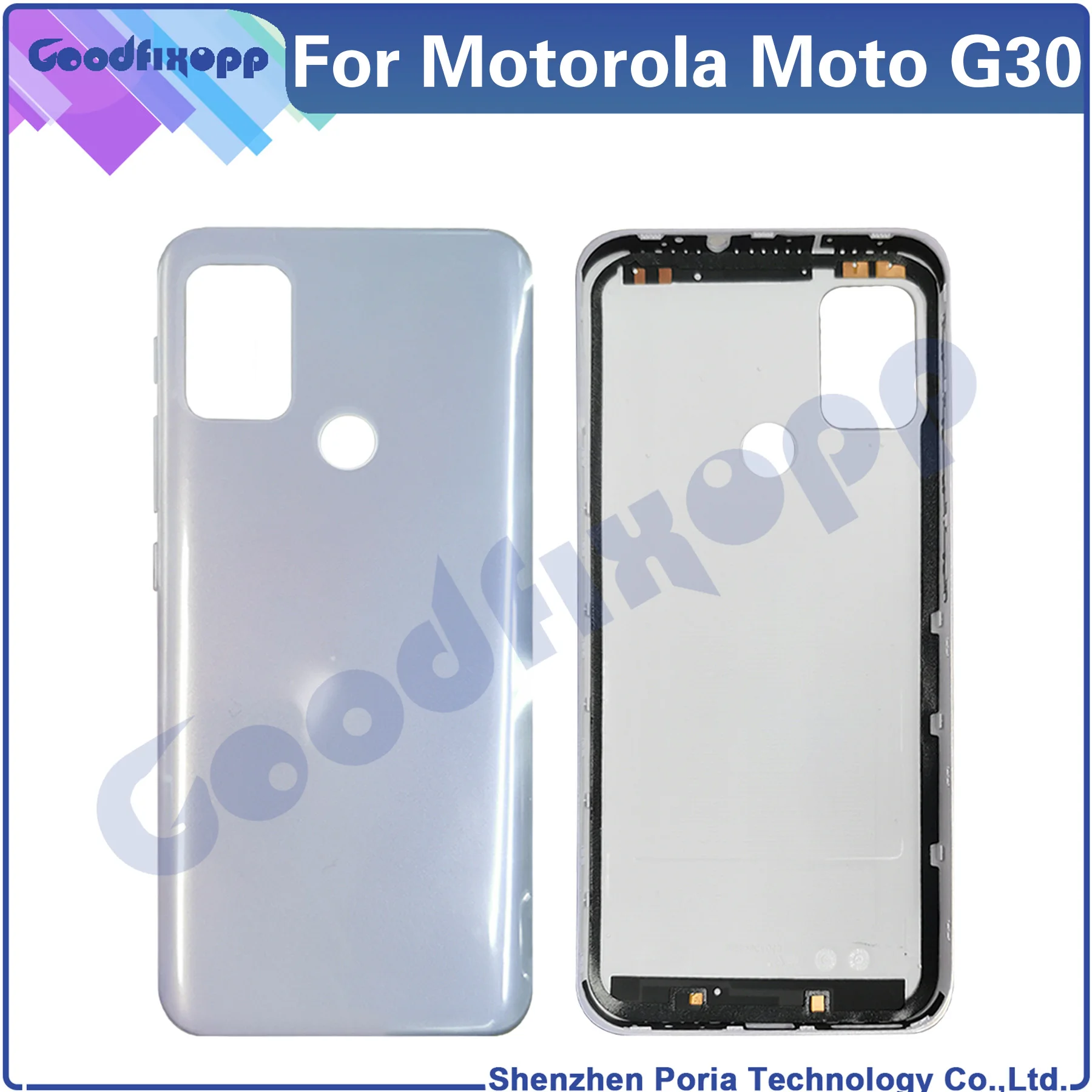 

Battery Back Case Cover Rear Lid Housing Door For Motorola Moto G30 XT2129-1 XT2129-2 XT2129 PAML0000IN Repair Parts Replacement