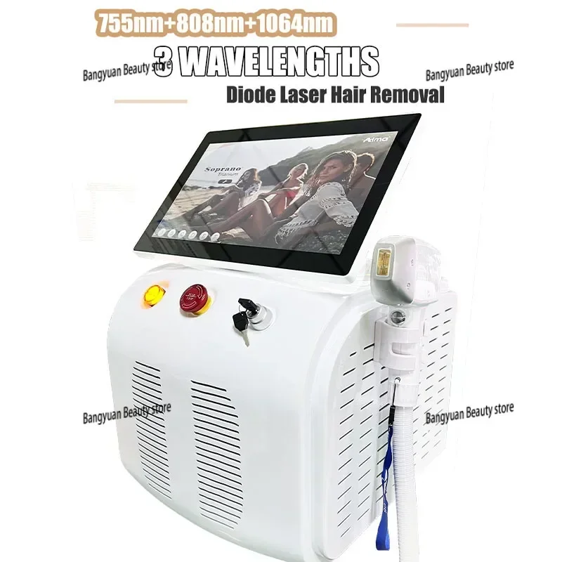 2023 Профессионал 808 нм Dioden-Haarentfernungsmaschine 755 1064 Перманетевые Haarentferner-Ausrüstung Schmerzloses Belg-E
