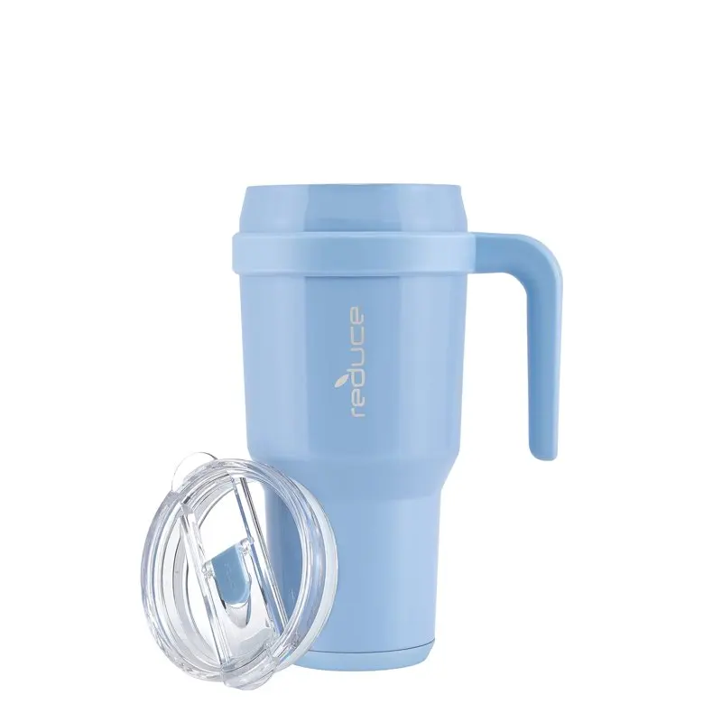

y Stunning Glacier Opaque Glossy 40 fl oz. Insulated Stainless Steel Cold1 Tumbler Mug with 3 Way Lid, Handle & Straw - Enjoy Yo
