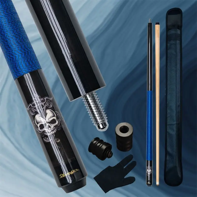 Бильярдный Кий дизайн черепа для Хэллоуина-многослойный наконечник с синей