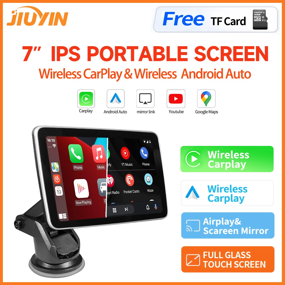 

Newest 7 inch Screen Portable Wireless Carplay Car Radio Multimedia Video Player Android GPS Auto Touch Screen Voice Control