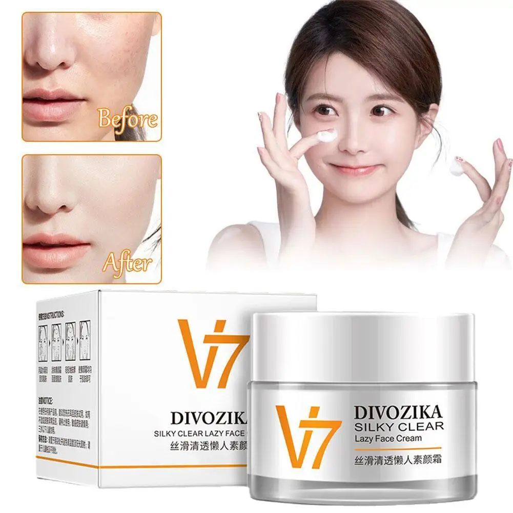 

50g V7 Toning Light Face Cream Brighten Skin Tone Fade Blemishes Moisturizing Non Greasy Hydrating Anti Aging Whitening Creams