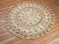 carpet natural jute floor mat rugs woven handmade braided style round rug bohemian area 5x5 rag rug
