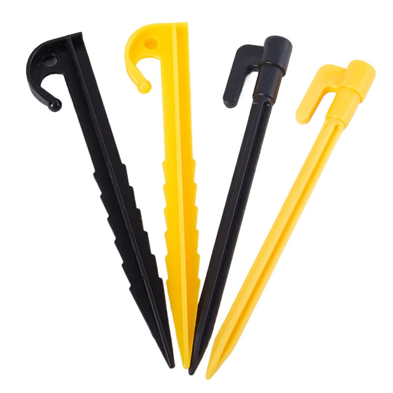 10 шт. гвозди для палатки открытый кемпинг поездка колышки земли пластиковые